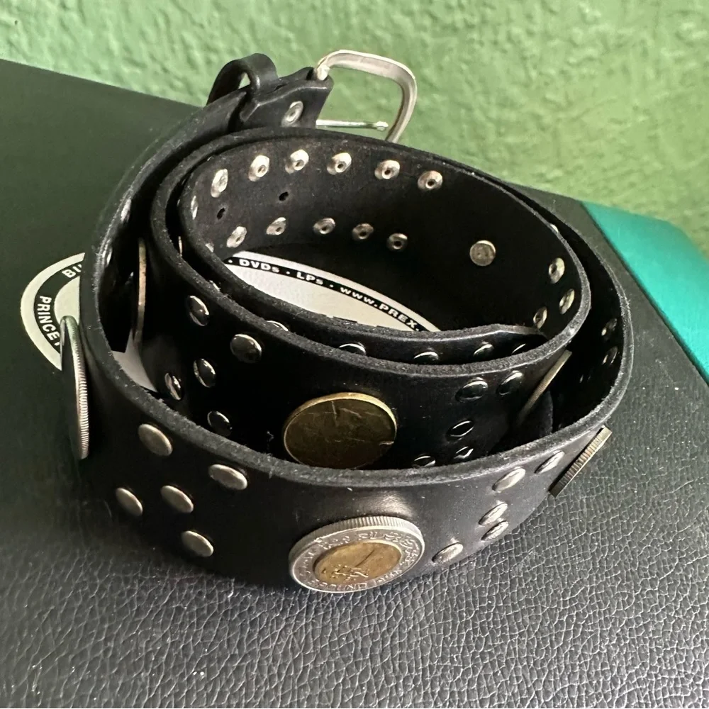 Studded Leather Belts with Coins Handmade in Morocco sz S/M